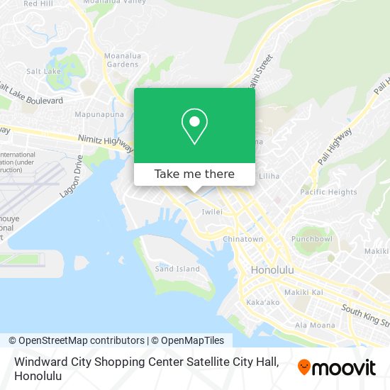 Windward City Shopping Center Satellite City Hall map