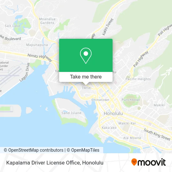 Kapalama Driver License Office map