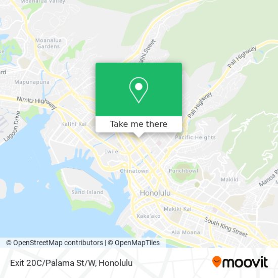 Exit 20C/Palama St/W map