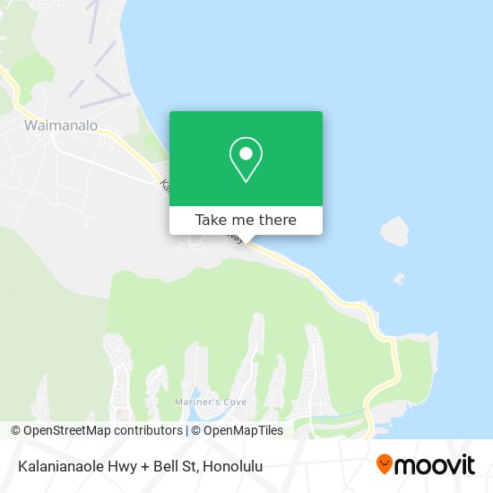 Kalanianaole Hwy + Bell St map