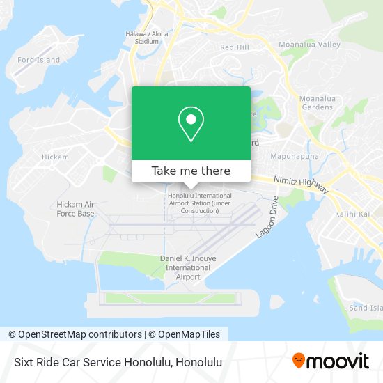 Sixt Ride Car Service Honolulu map