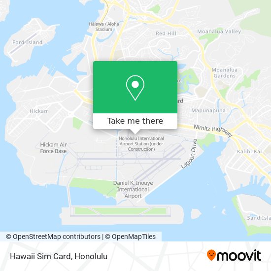 Mapa de Hawaii Sim Card