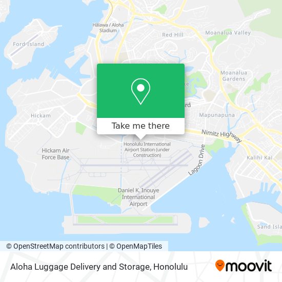 Aloha Luggage Delivery and Storage map