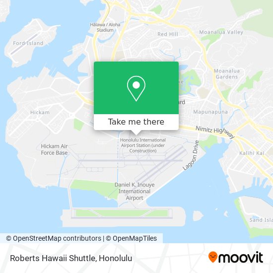 Roberts Hawaii Shuttle map