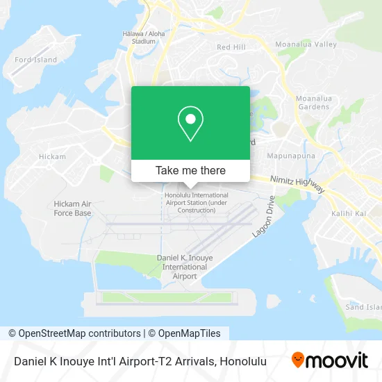 Daniel K Inouye Int'l Airport-T2 Arrivals map