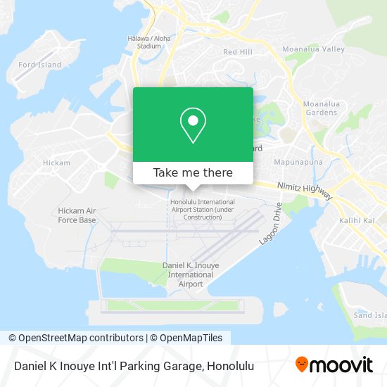 Daniel K Inouye Int'l Parking Garage map