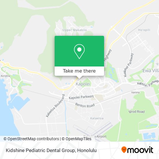 Mapa de Kidshine Pediatric Dental Group