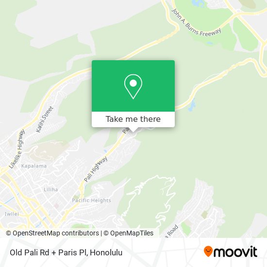 Old Pali Rd + Paris Pl map