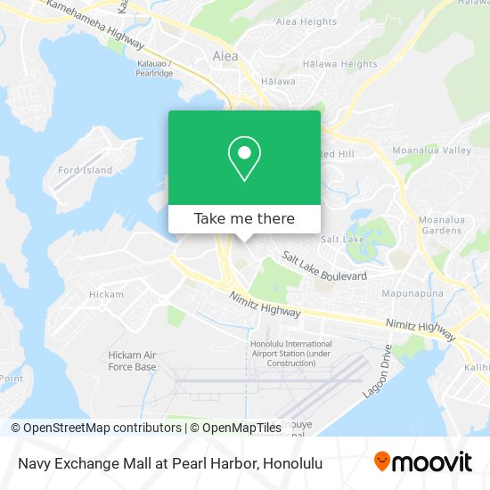 Navy Exchange Mall at Pearl Harbor map