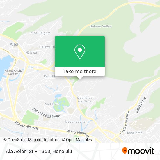Ala Aolani St + 1353 map