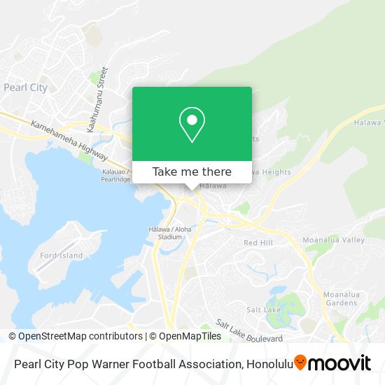 Pearl City Pop Warner Football Association map