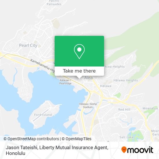 Jason Tateishi, Liberty Mutual Insurance Agent map