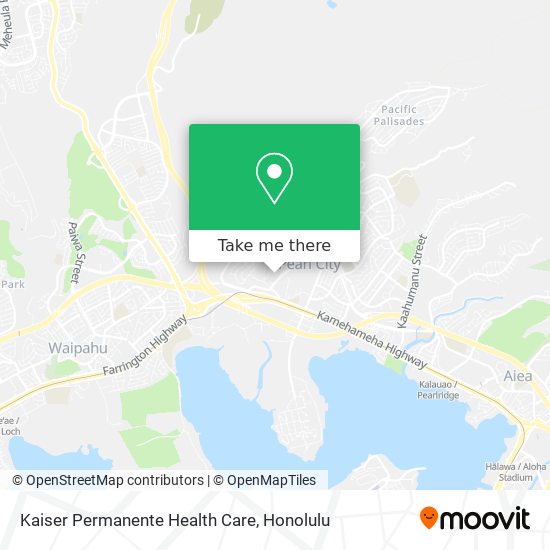 Kaiser Permanente Health Care map