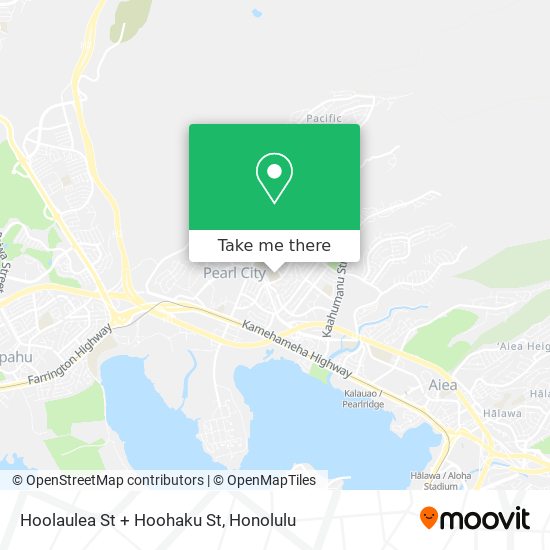 Hoolaulea St + Hoohaku St map