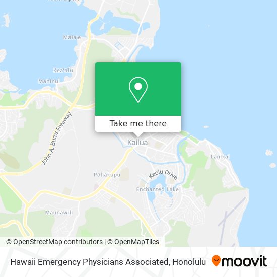 Hawaii Emergency Physicians Associated map