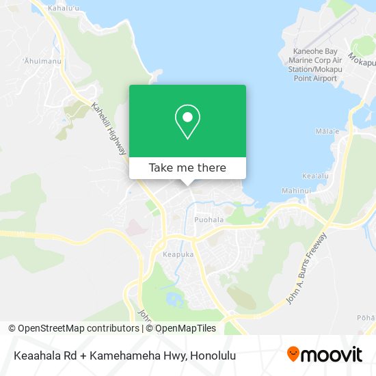 Mapa de Keaahala Rd + Kamehameha Hwy