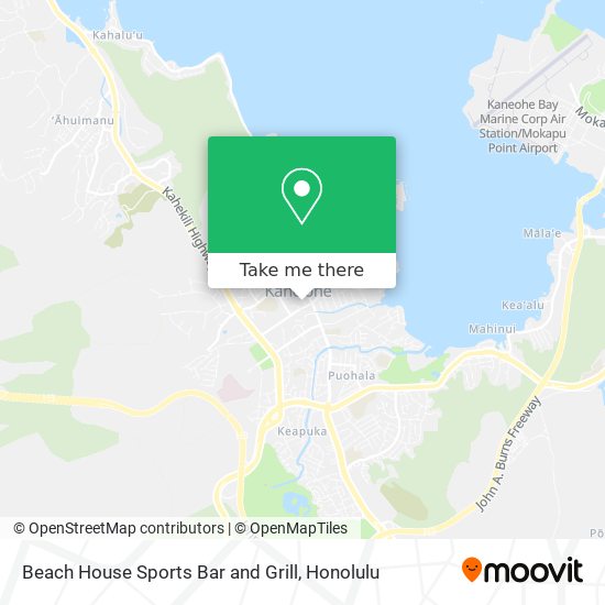 Beach House Sports Bar and Grill map