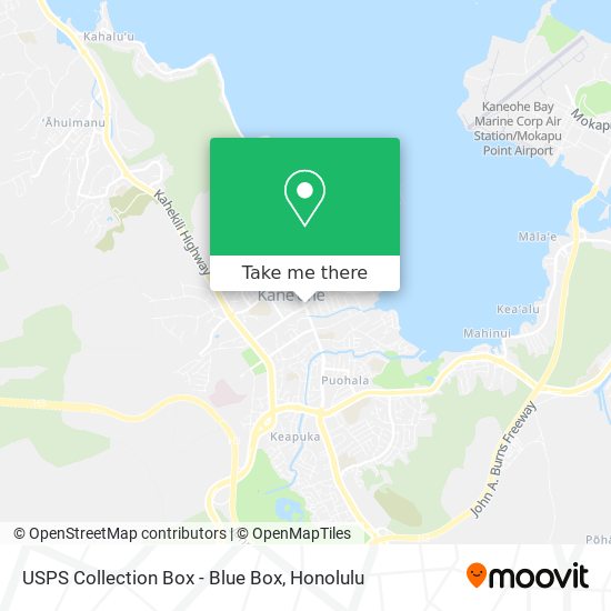 Mapa de USPS Collection Box - Blue Box