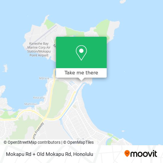 Mapa de Mokapu Rd + Old Mokapu Rd