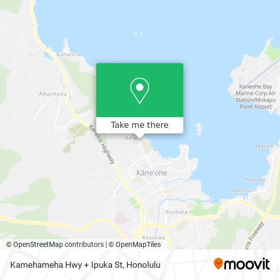 Mapa de Kamehameha Hwy + Ipuka St