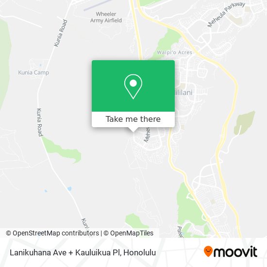 Mapa de Lanikuhana Ave + Kauluikua Pl
