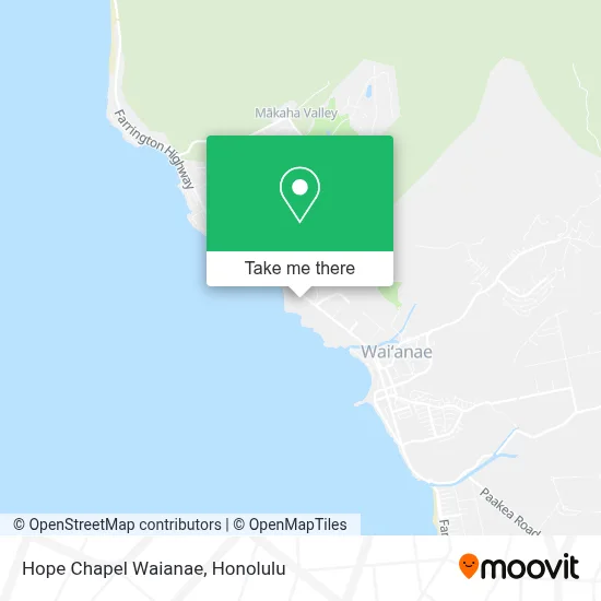 Hope Chapel Waianae map