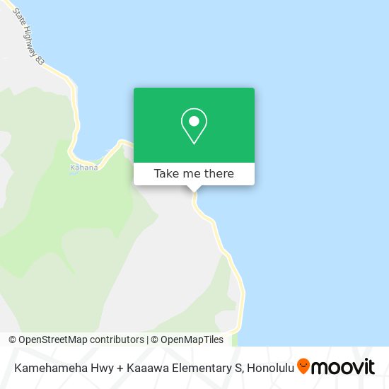 Kamehameha Hwy + Kaaawa Elementary S map