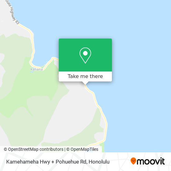 Mapa de Kamehameha Hwy + Pohuehue Rd