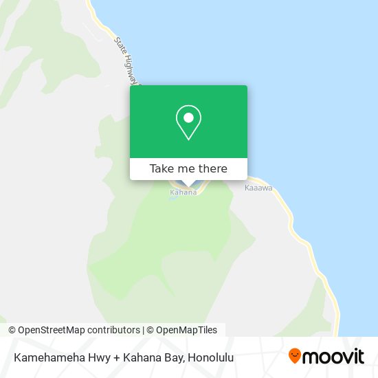 Kamehameha Hwy + Kahana Bay map