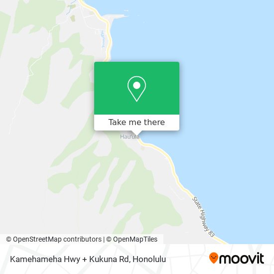 Mapa de Kamehameha Hwy + Kukuna Rd