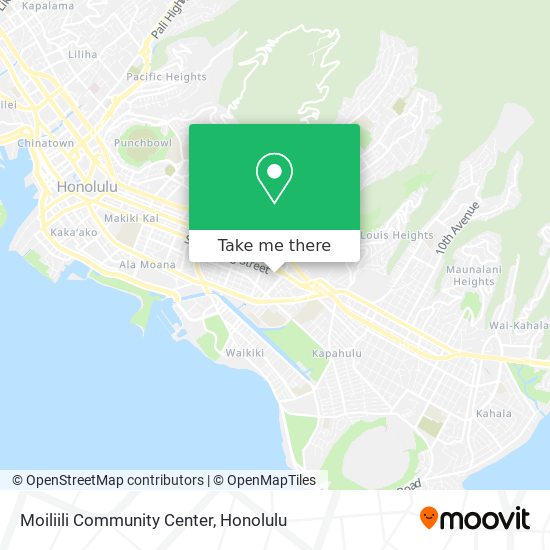 Moiliili Community Center map