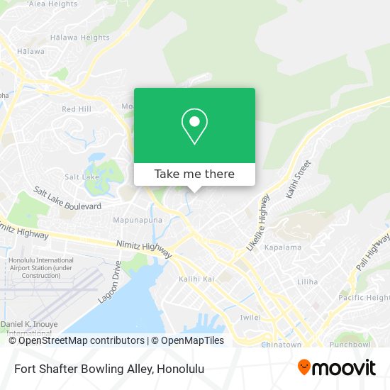 Fort Shafter Bowling Alley map