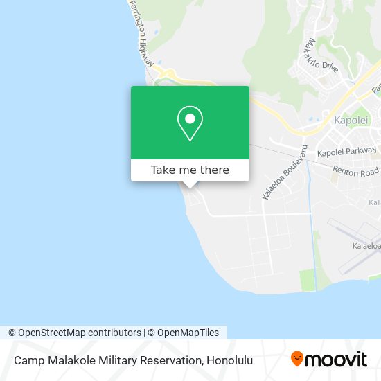 Camp Malakole Military Reservation map