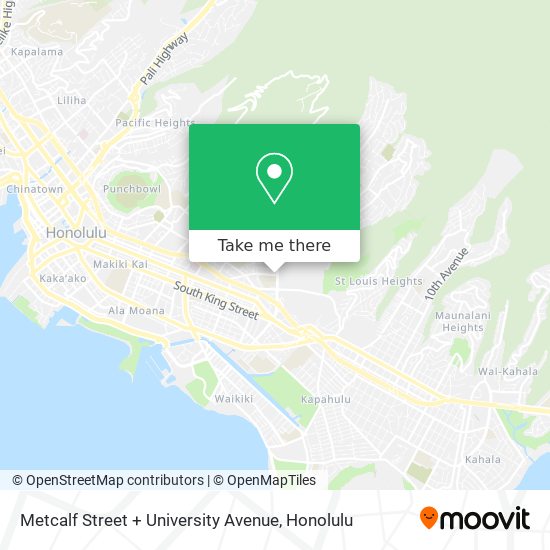 Metcalf Street + University Avenue map