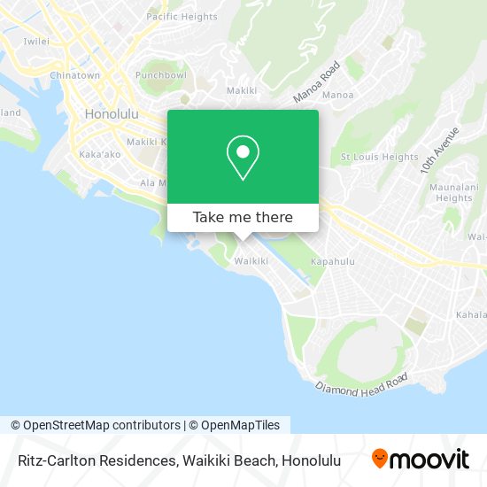 Ritz-Carlton Residences, Waikiki Beach map