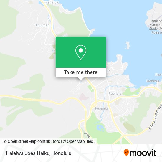 Haleiwa Joes Haiku map