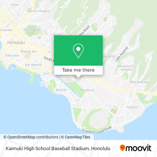 Kaimuki High School Baseball Stadium map
