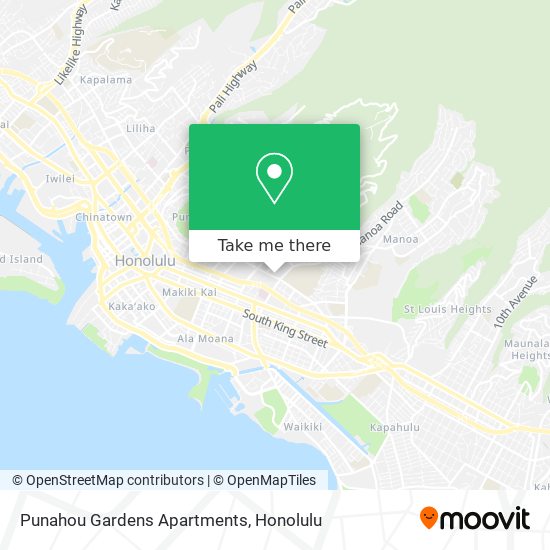 Punahou Gardens Apartments map