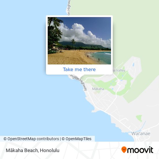 Mākaha Beach map