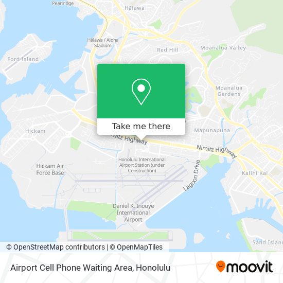 Airport Cell Phone Waiting Area map