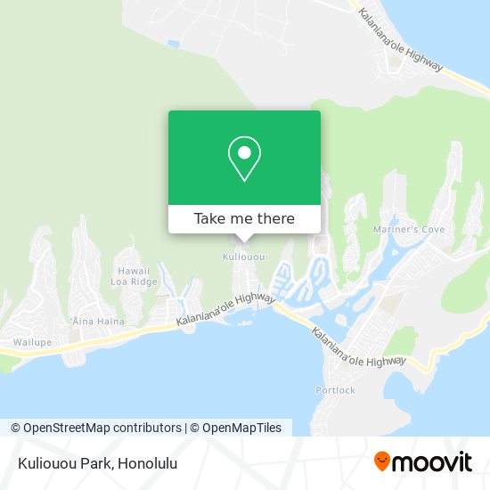 Kuliouou Park map