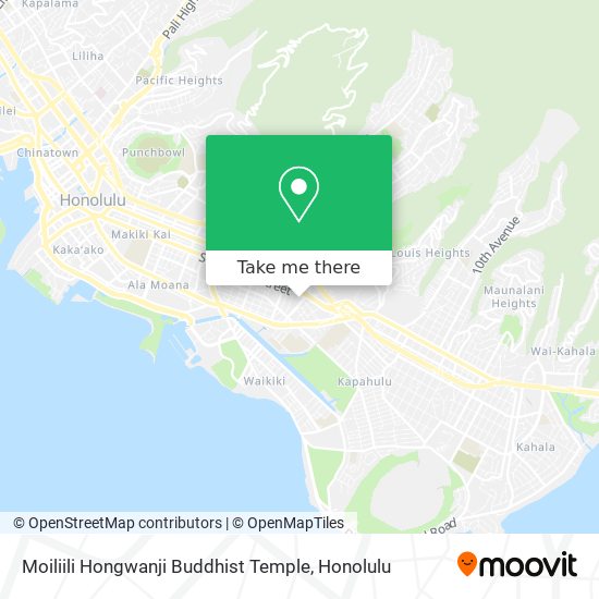 Mapa de Moiliili Hongwanji Buddhist Temple