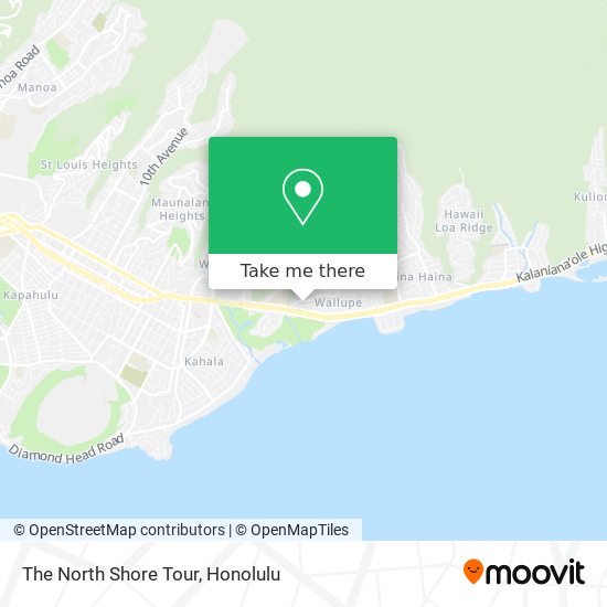 The North Shore Tour map
