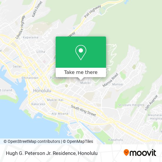 Hugh G. Peterson Jr. Residence map