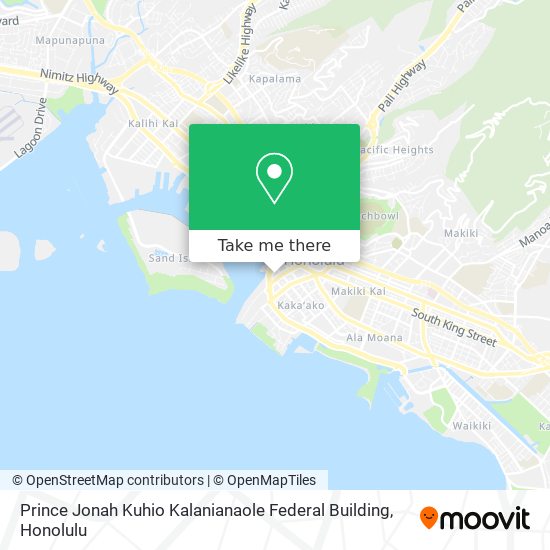 Prince Jonah Kuhio Kalanianaole Federal Building map