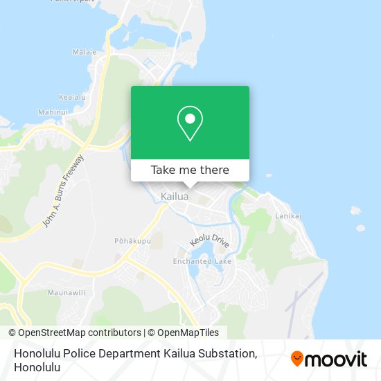 Honolulu Police Department Kailua Substation map