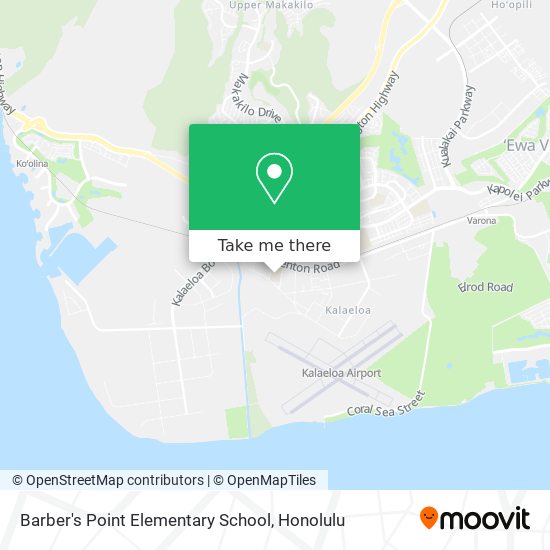Barber's Point Elementary School map