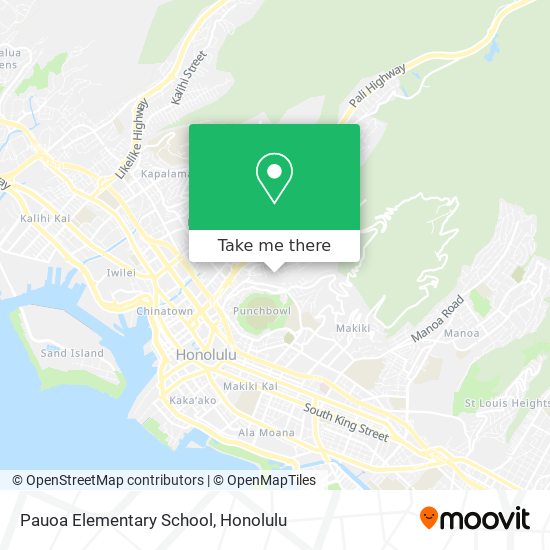 Pauoa Elementary School map