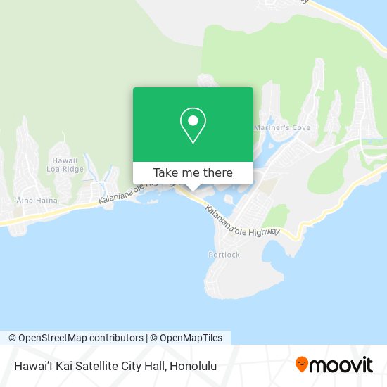 Hawai’I Kai Satellite City Hall map
