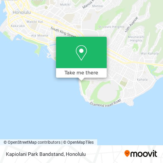 Mapa de Kapiolani Park Bandstand